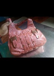Chic Pink Embossed Handbag
