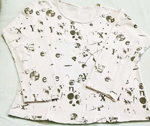 Unique Graphic Print Long Sleeve Top