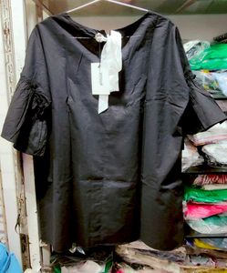 Chic Black Blouse with Flutter Sleeves