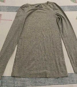 Grey Long Sleeve Top