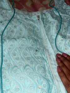 Cute Blue Sleeveless kurti