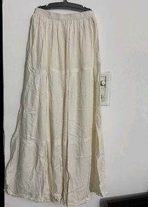 Elegant Off-White Ethnic Maxi Skirt