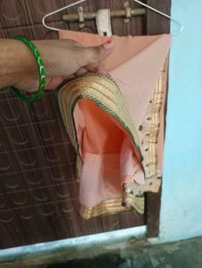 Peach Embellished Saree