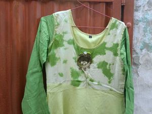 Green Tie-Dye Kurta with legging