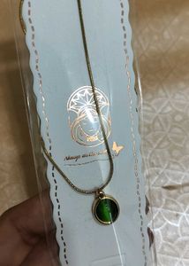 Anti tarnish Chic Green Pendant Necklace