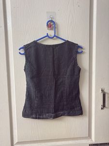 Theory Denim Painted Sleeveless Top