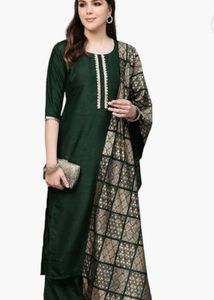 Elegant Green Kurta Set with Dupatta