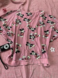 Pink Mickey Mouse Graphic Sweatshirt