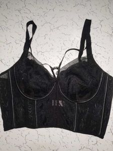 black corset bra