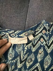Stylish Blue Geometric Print Kurta