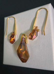 LAST PIECE!! 92.5  Orange Austrian Crystal set