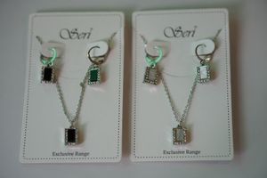 Elegant Rectangle Pendant Set two piece