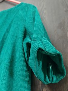 Chic Teal Corduroy fabric Kurta