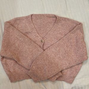 Cute Pink Crop Sweater