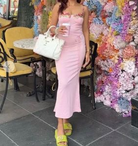 NewMe Pink Floral Neckline Maxi Dress🌸🌼🌷
