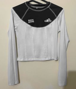 Fitted White &amp; Dark Blue tops(Combo)