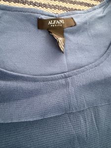 Blue Tiered Long Sleeve Top