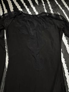 Chic Black Mesh Bodysuit