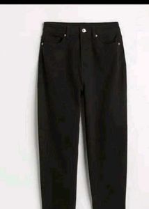 H&M Black High-Waisted Mom Jeans