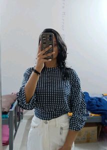 Gingham Tie-Up Crop Top