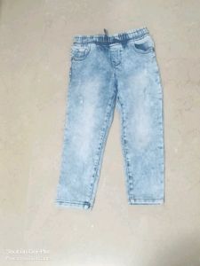 Acid Wash Denim Jogger Jeans
