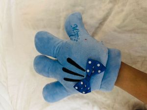 Blue Minnie Mouse Plush Hand Pillow