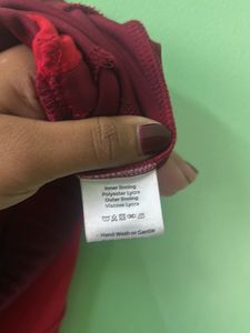 Red Square Neck Crop Top