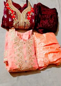 ✨combo of 2 Designer Embroidered Kurta Set🎀