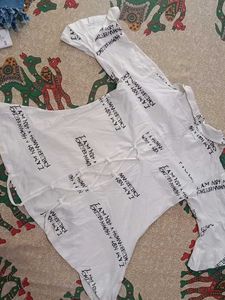 White Graphic Print Shirt top