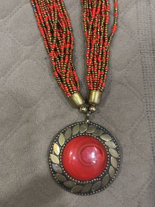 Bohemian Beaded Pendant Necklace