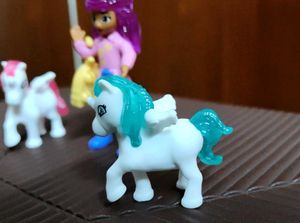seto of 4 kinder Joy Unicorn Toy Figures