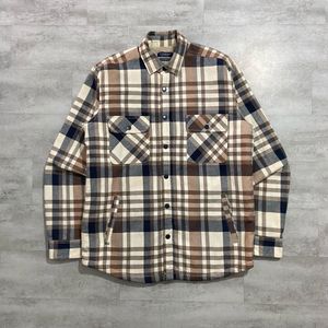 Men's Plaid Flannel Lined Shirt Jacket