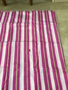 Pink &amp; White Striped Fabric