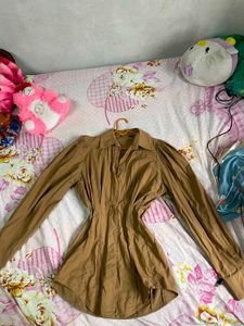 Classic Brown Long Sleeve Top