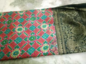 Vibrant Saree with Traditional Border