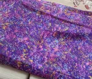 Beautiful Purple Floral Print Saree