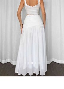 Elegant White Maxi Skirt