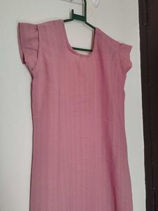 Pink Embroidered Kurta