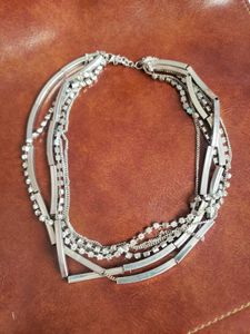 Silver Tone Necklace Set