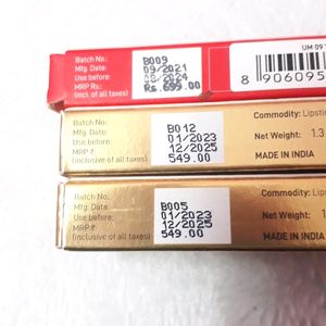 Myglamm Matte Lipstick combo 3 Trophy Cougar Vamp