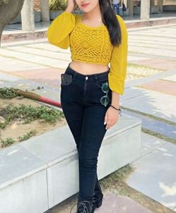 Boho Yellow Crochet Crop Top