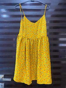 SHEIN Mustard Floral Dress