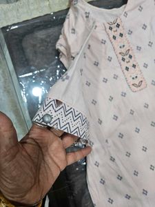 Elegant Printed Kurta Set(Icecream pink color)
