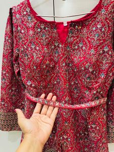Elegant dark pink Ethnic Kurta Set