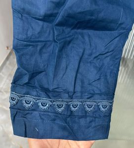 Elegant Blue Embroidered Kurta Set