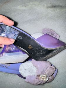 Chic Lavender Bow Sandals
