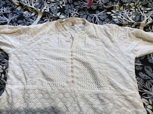 Elegant White Chikankari Kurta