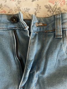 Light Wash Denim Mini Skirt
