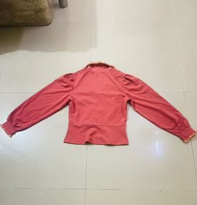 Peach Peplum Blouse