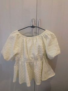 Elegant Textured White Blouse